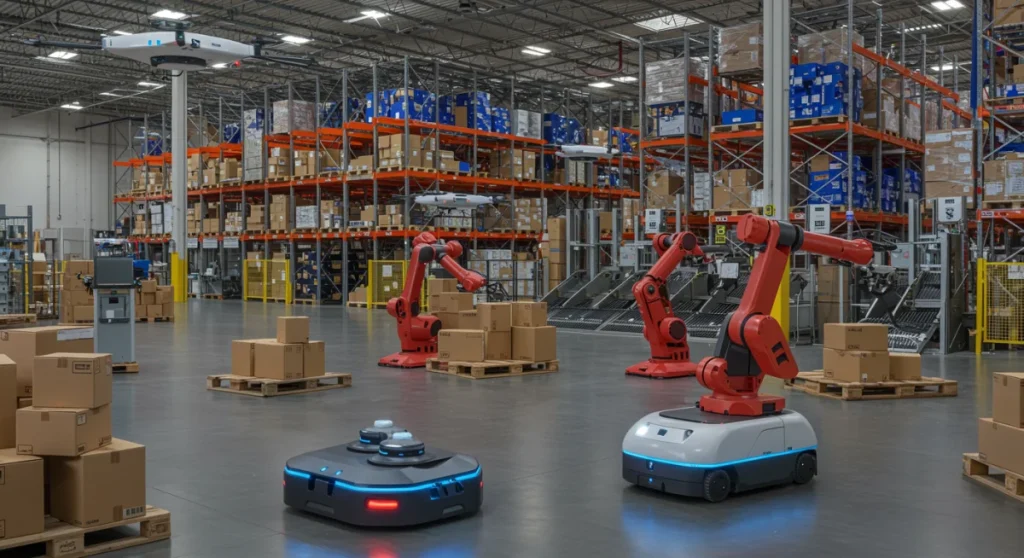 Advanced Robotics in US Logistics: 18% Efficiency Boost Practical Solutions