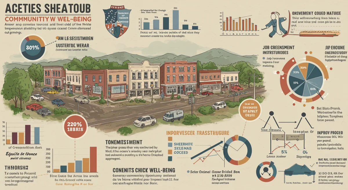 Infographic illustrating economic metrics of CSR's impact on communities.