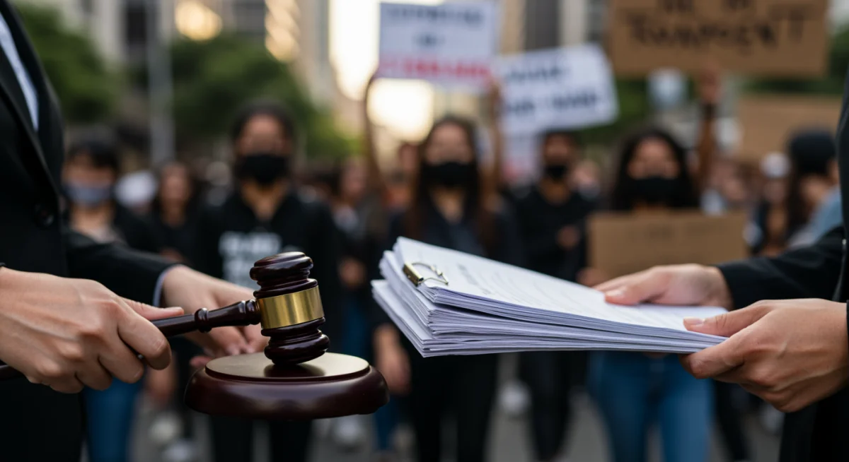 Gavel and legal documents representing legislative power.
