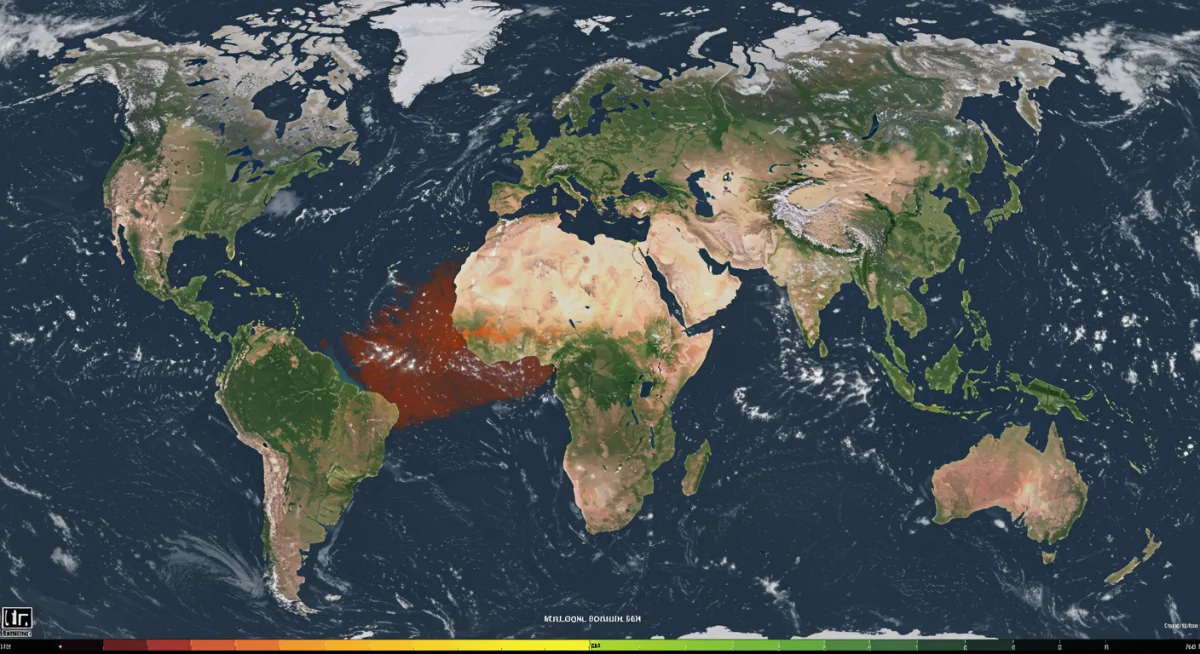 Satellite view of reduced global emissions and clearer skies