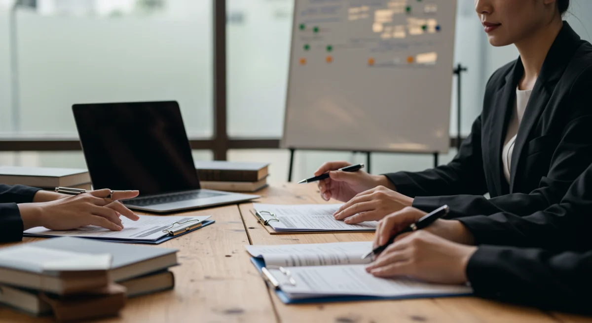 Nonprofit leaders reviewing legal documents for 2025 volunteer law changes