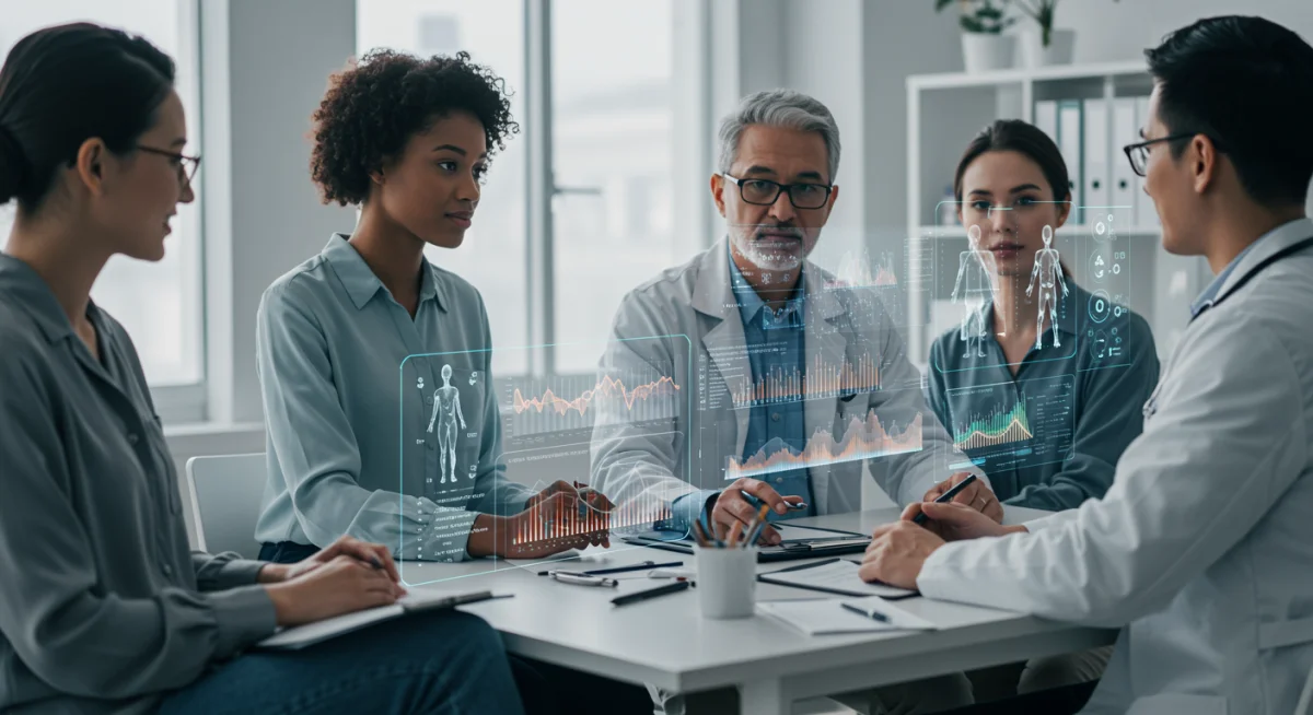 Diverse patients receiving personalized genomic medicine consultations from a healthcare provider