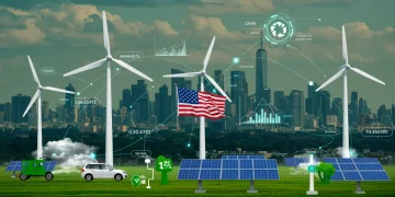 US climate tech investment landscape with renewable energy and innovation