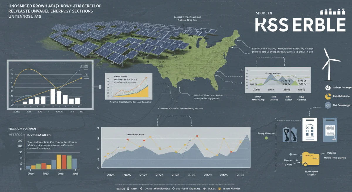 Infographic detailing U.S. renewable energy growth, investments, and job creation by 2030.