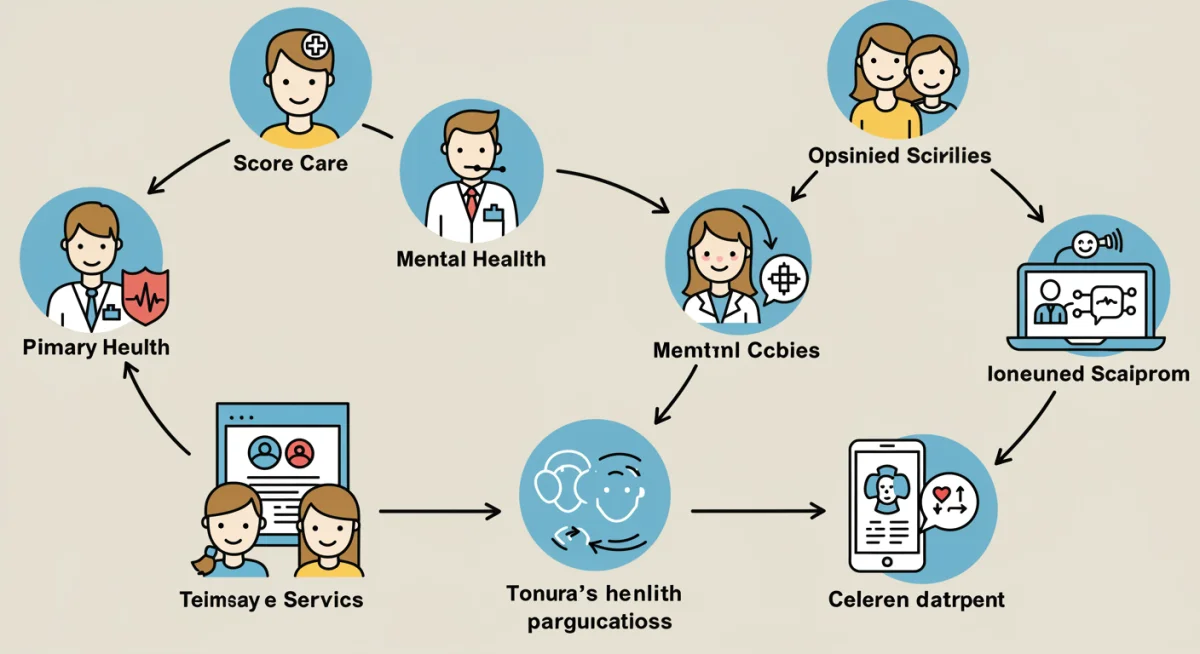 Integrated mental health and primary care services network